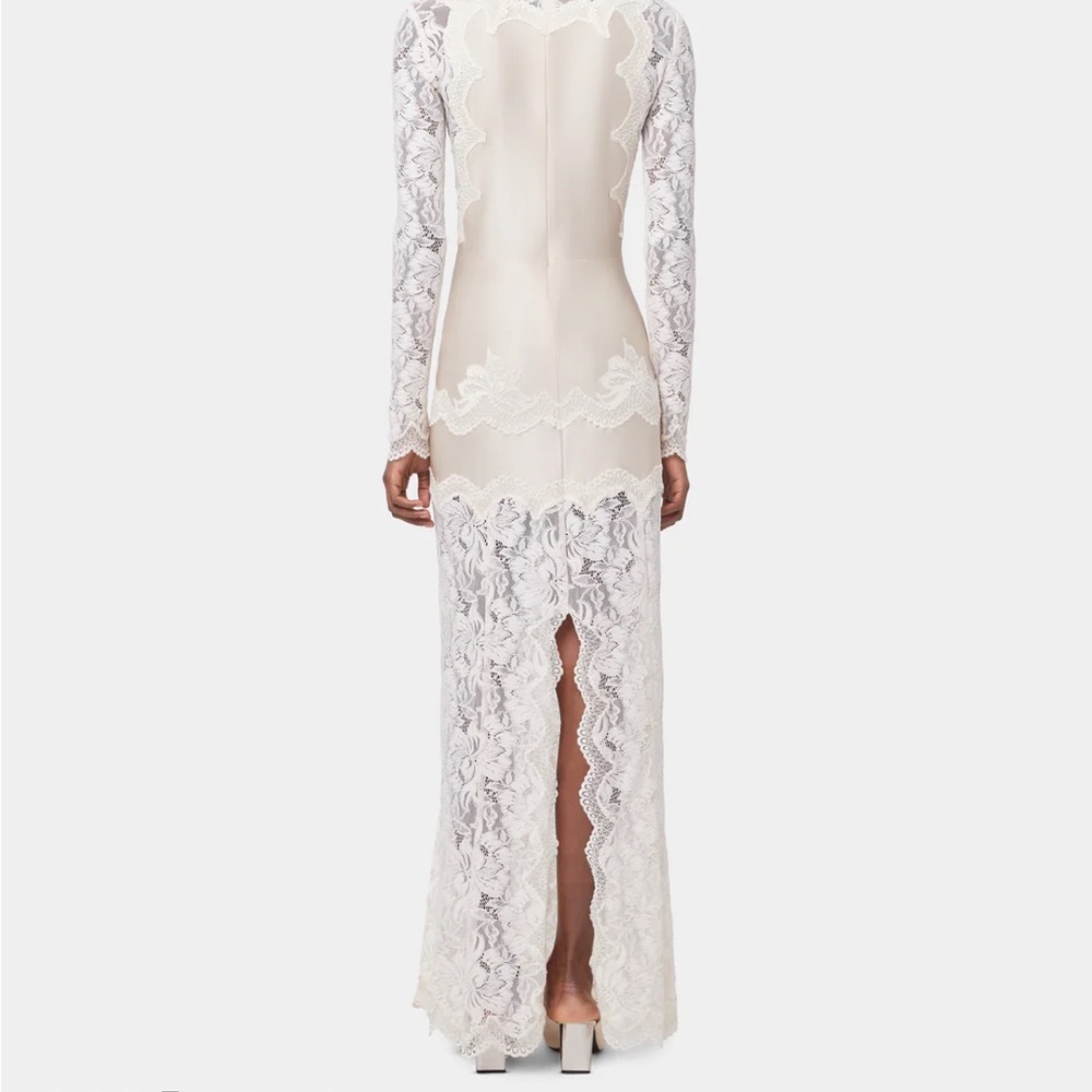 Paco Rabanne Cream Lace Maxi Dress - Picture 6 of 10